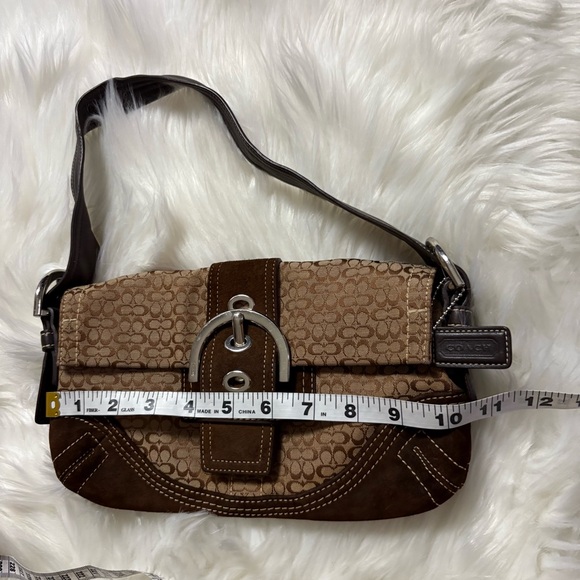 Y2K Vintage Brown Buckle Coach Shoulder Purse - Picture 10 of 10
